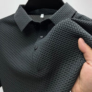FRANK™ | Strikket polyester-poloskjorte til mænd