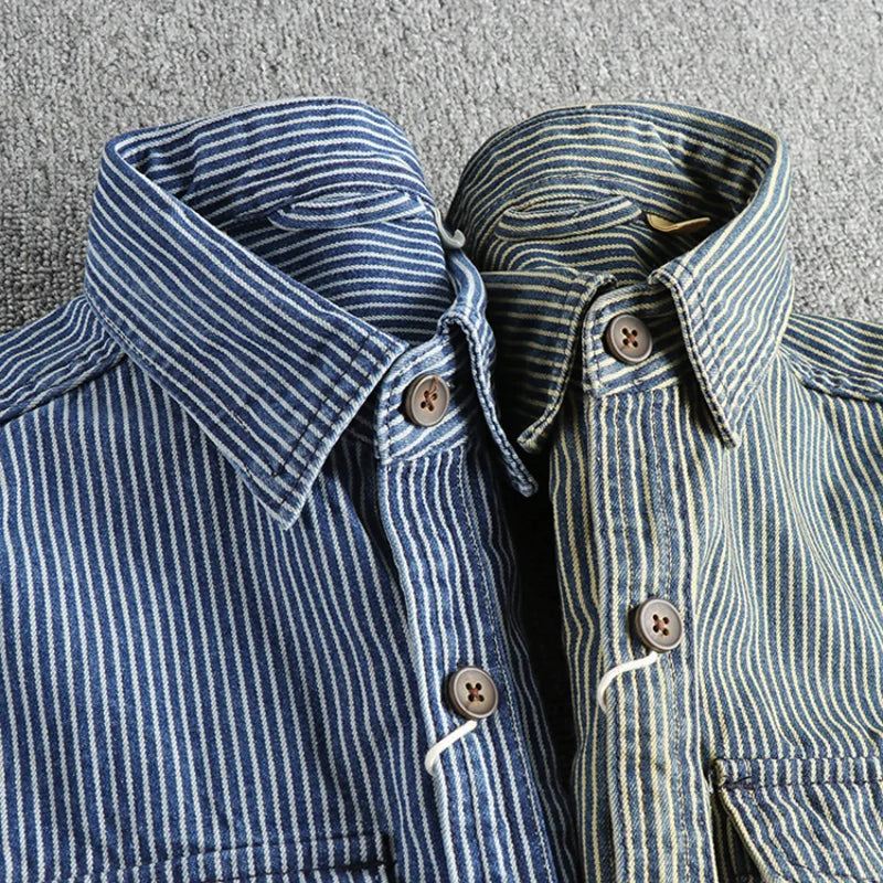 FRANK™ | Stribet denimskjorte