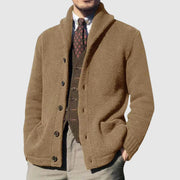 FRANK™ | Strikket cardigan til mænd med reverskrave