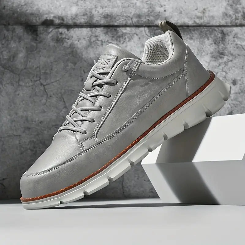 FRANK™ | Polstrede lædersneakers til mænd til gåture