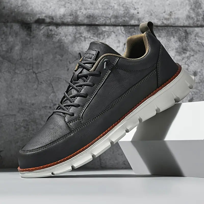 FRANK™ | LÆDERSNEAKERS MED STØTTE