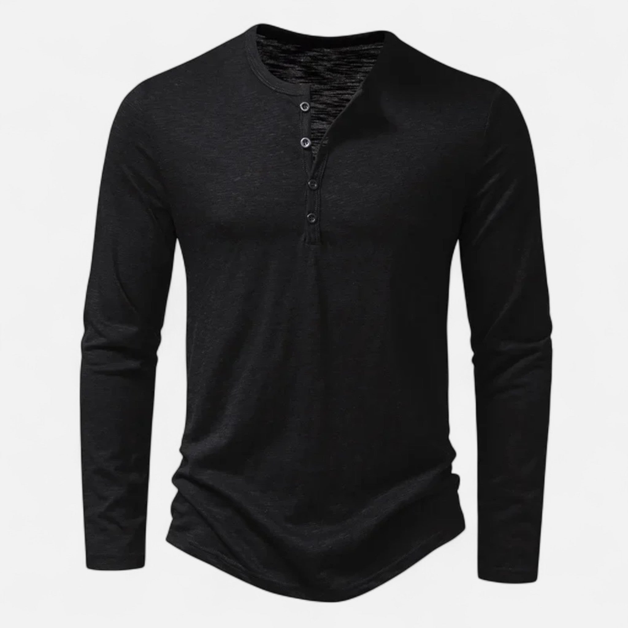 FRANK™ | Langærmet bomuldsbluse til mænd