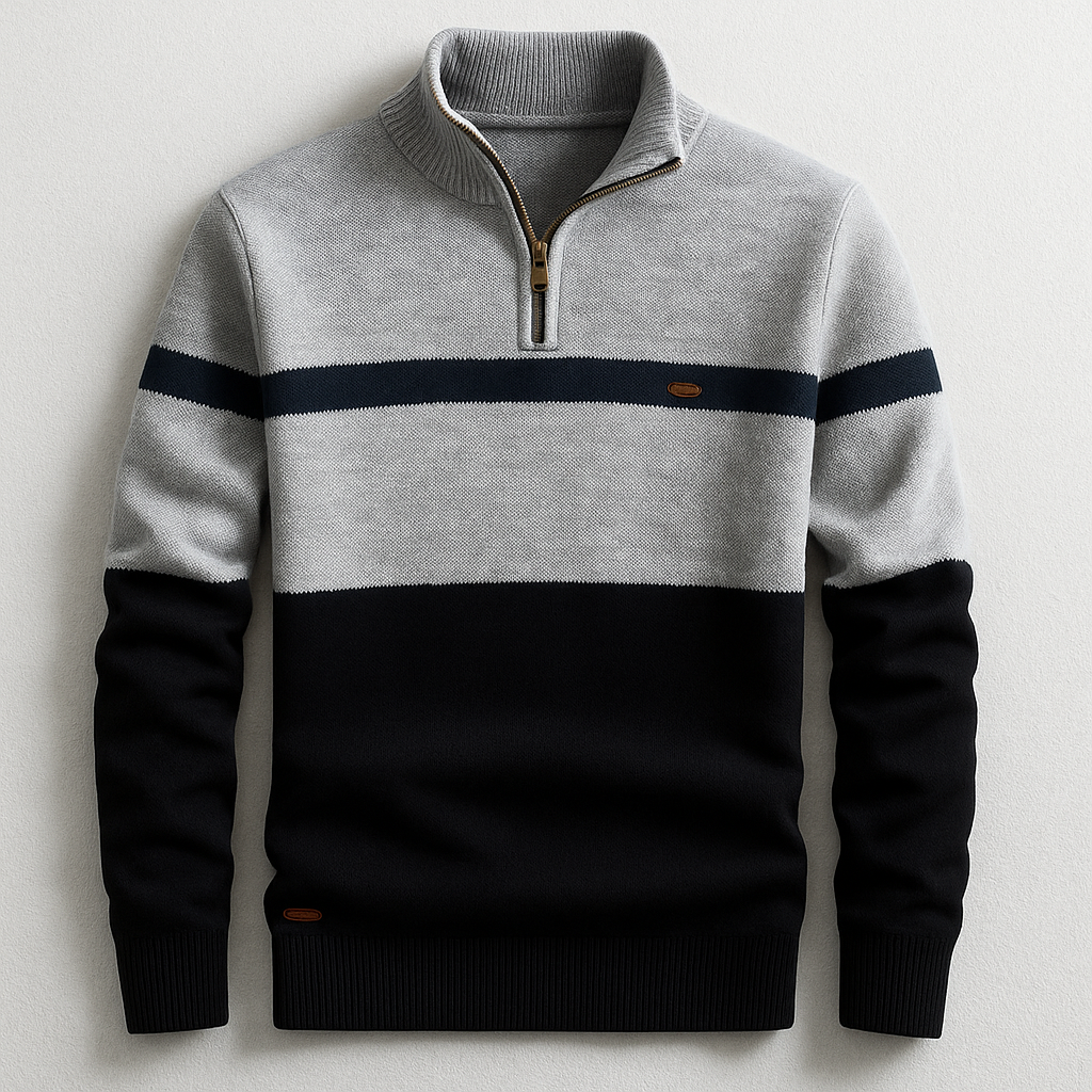 FRANK | HERRE-PULLOVER MED LYNLÅS I KRaven