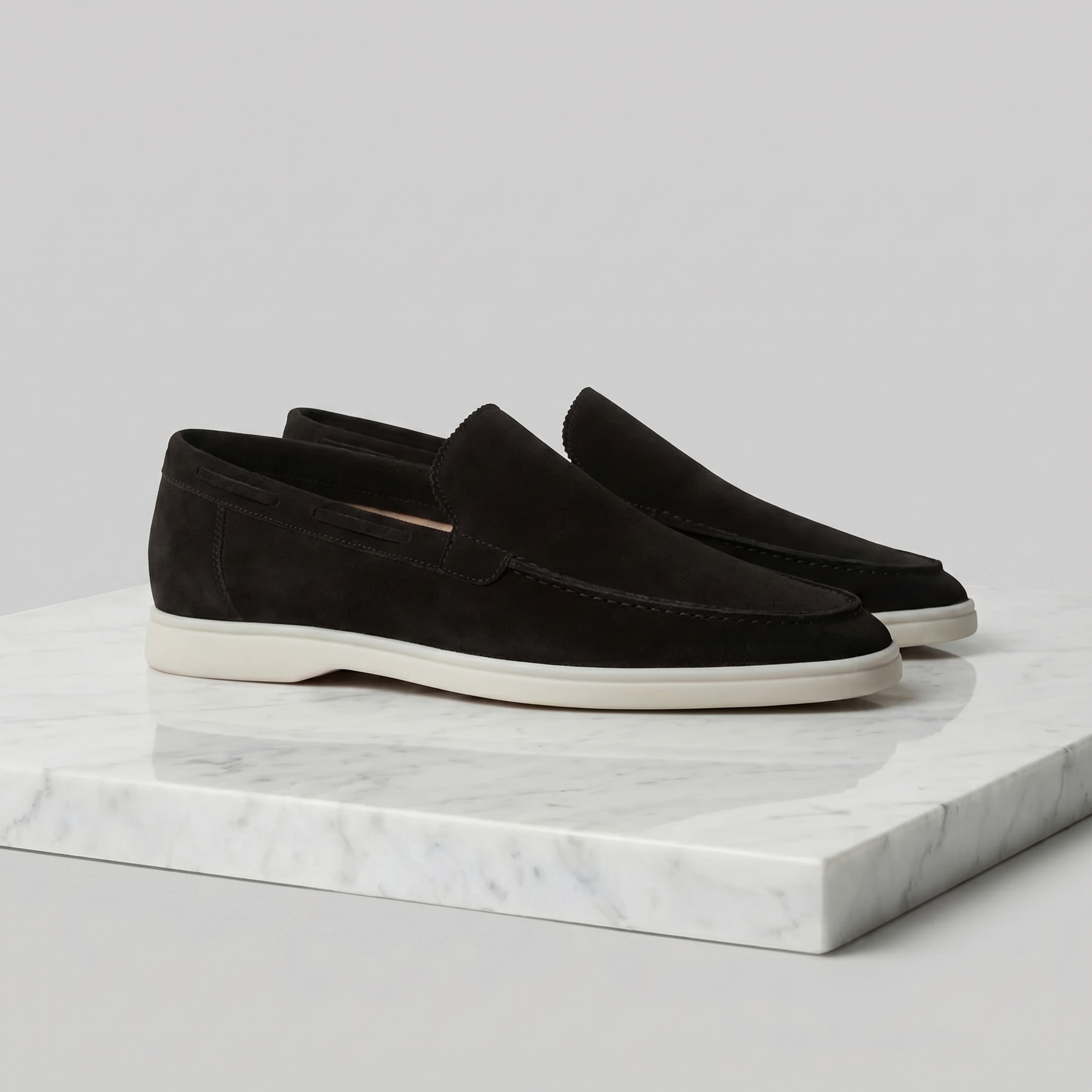 FRANK™ | Loafers med børstet overflade