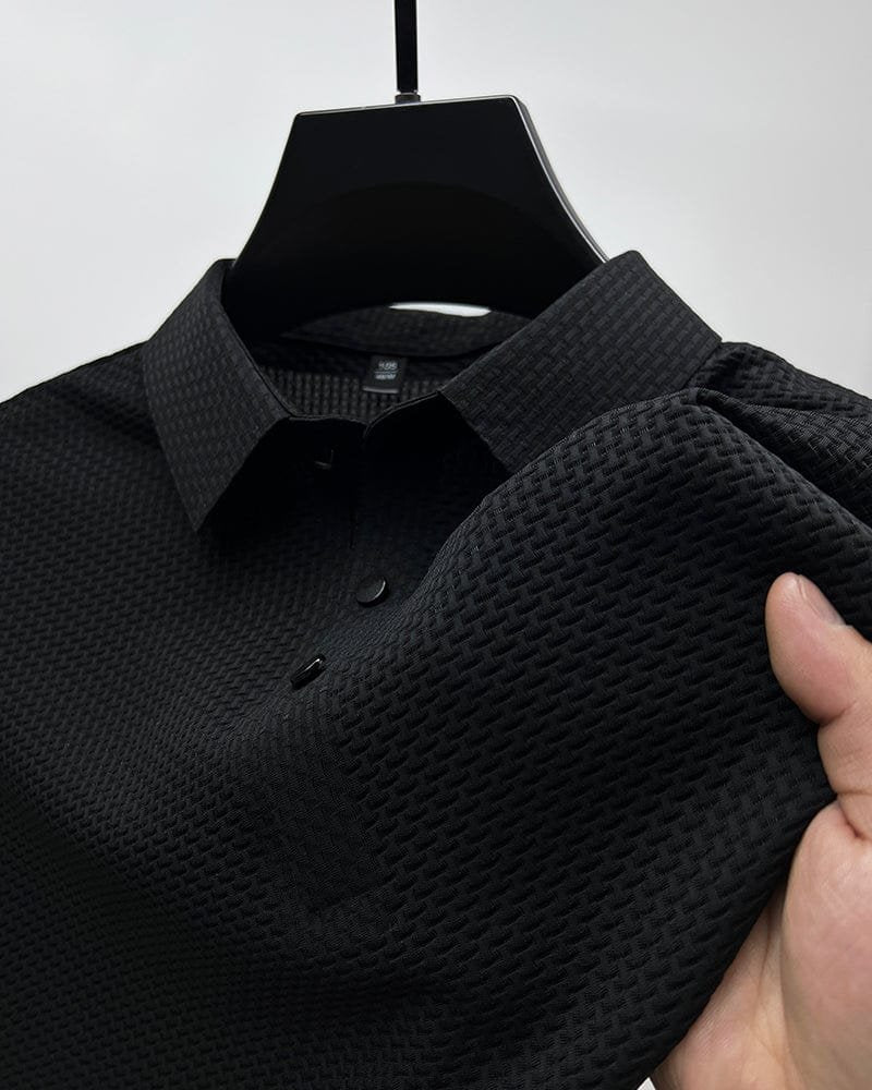 FRANK™ | Polo-shirt til mænd i strik med knaplukning
