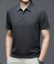 FRANK™ | Polo-shirt til mænd i strik med knaplukning