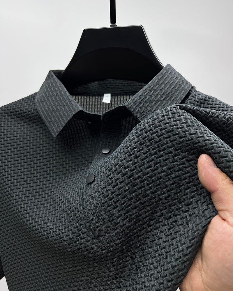 FRANK™ | Polo-shirt til mænd i strik med knaplukning